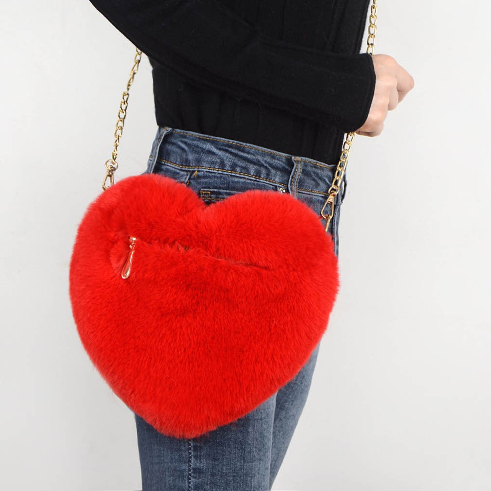 Love Bags For Women Plush Chain Shoulder Bags